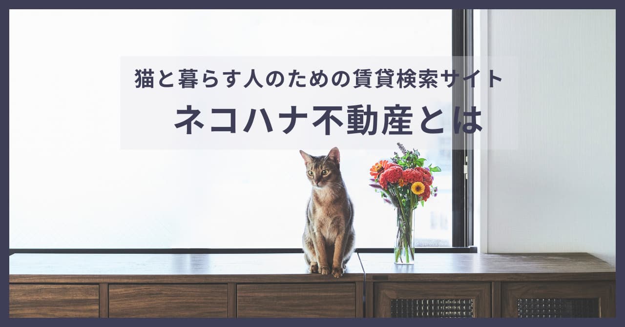 猫と暮らす人のための賃貸検索サイト「ネコハナ不動産」