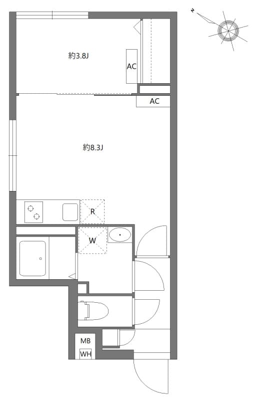 1LDKの間取り図