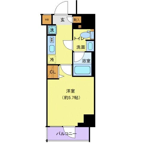 1Kの間取り図