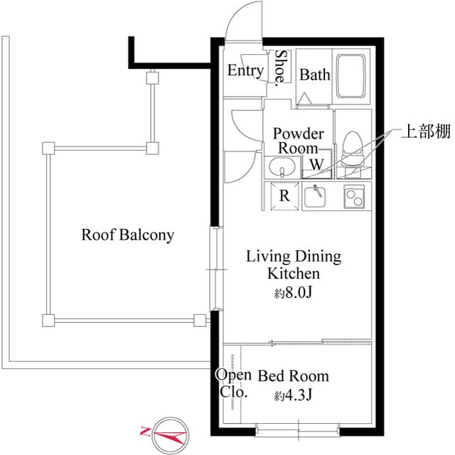 1LDKの間取り図