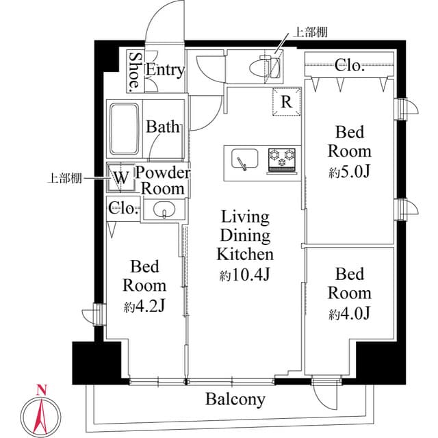 3LDKの間取り図