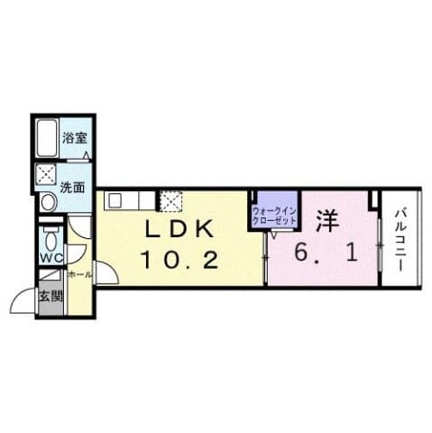 1LDKの間取り図