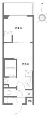 1DKの間取り図