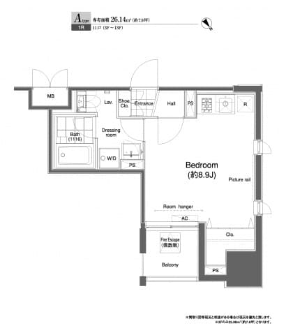 1Rの間取り図