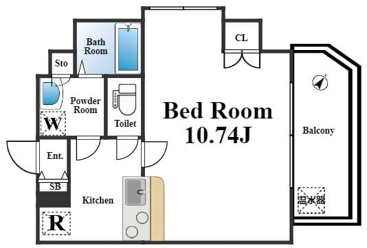 1Kの間取り図