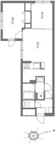 2LDKの間取り図