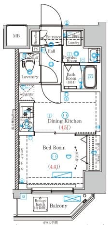 1DKの間取り図