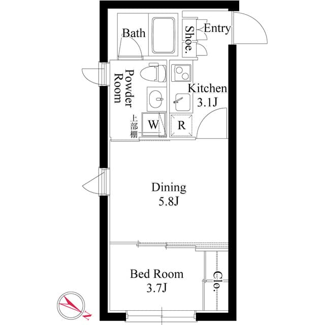 2Kの間取り図