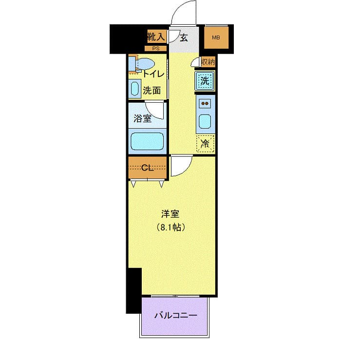 1Kの間取り図