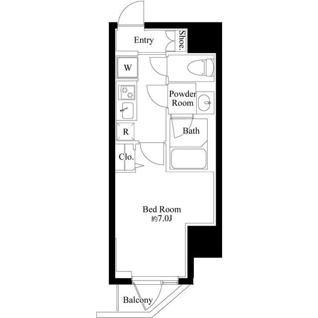 1Kの間取り図