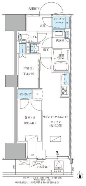 2LDKの間取り図