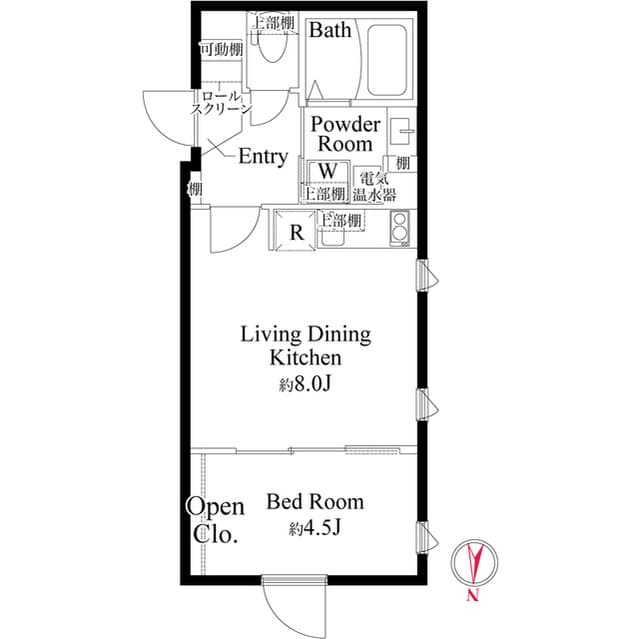 1LDKの間取り図