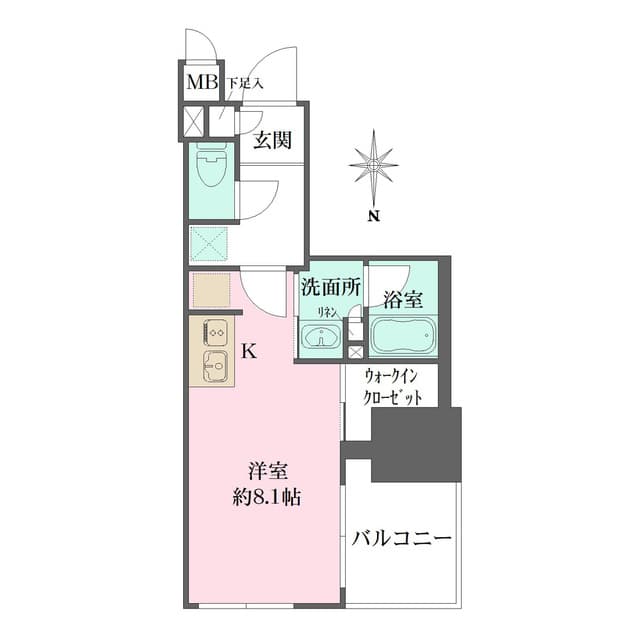 1Rの間取り図