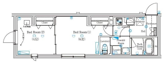 2Kの間取り図