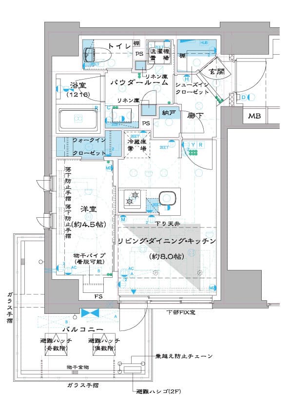 1LDKの間取り図