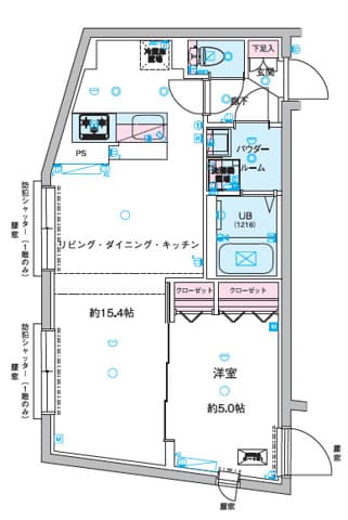 1LDKの間取り図