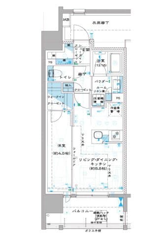 1LDKの間取り図