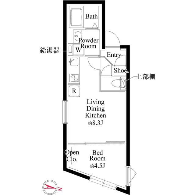 1LDKの間取り図
