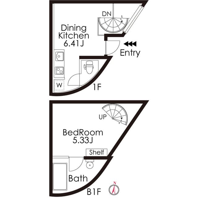 1DKの間取り図