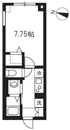1Kの間取り図