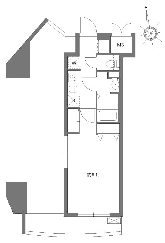 1Kの間取り図