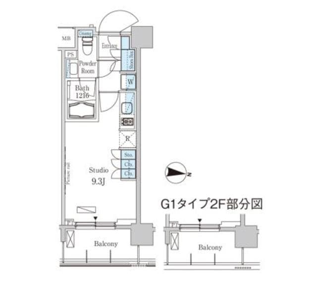 1Rの間取り図