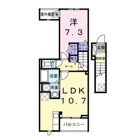 1LDKの間取り図