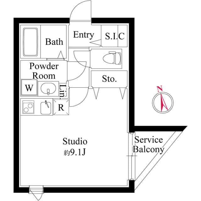 1Rの間取り図