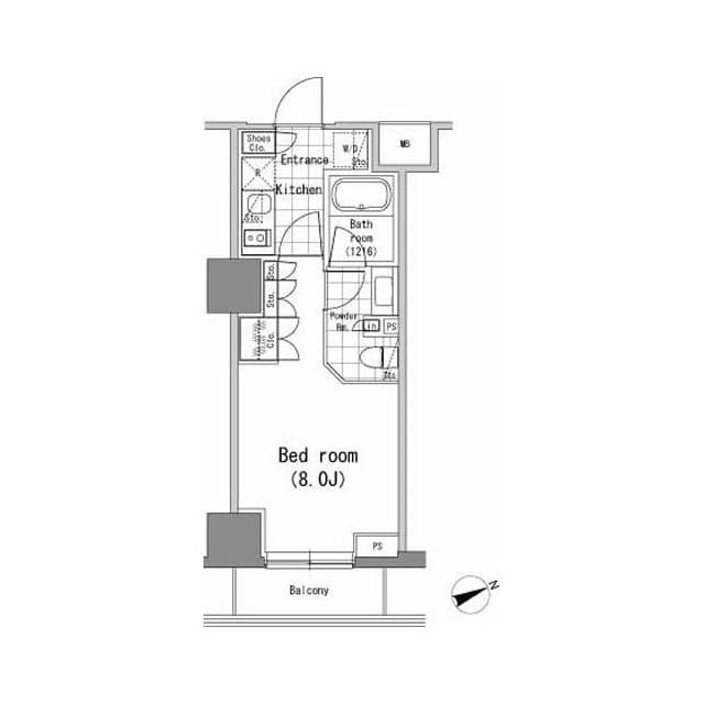1Kの間取り図