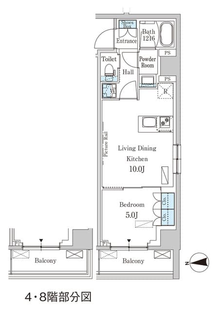 1LDKの間取り図