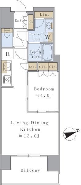 1LDKの間取り図