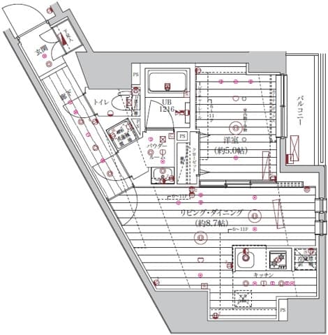 1LDKの間取り図