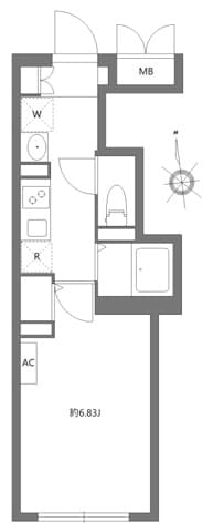 1Kの間取り図