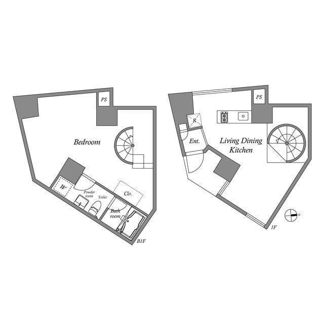 1LDKの間取り図