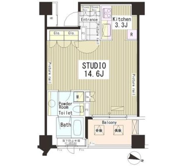 1Kの間取り図