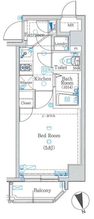 1Kの間取り図