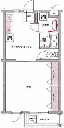 1DKの間取り図