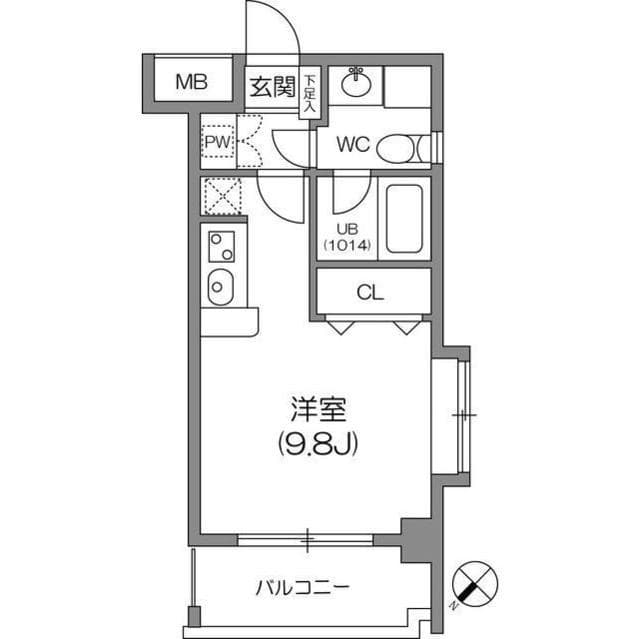 1Rの間取り図