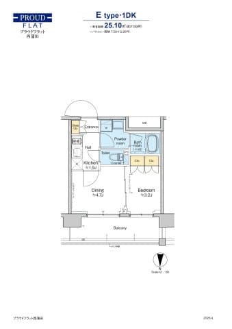 1DKの間取り図