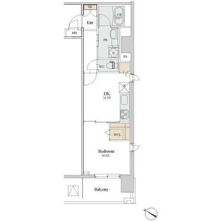 1DKの間取り図
