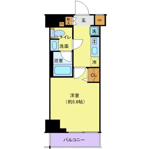 1Kの間取り図