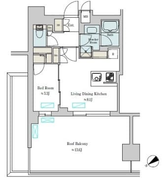 1LDKの間取り図