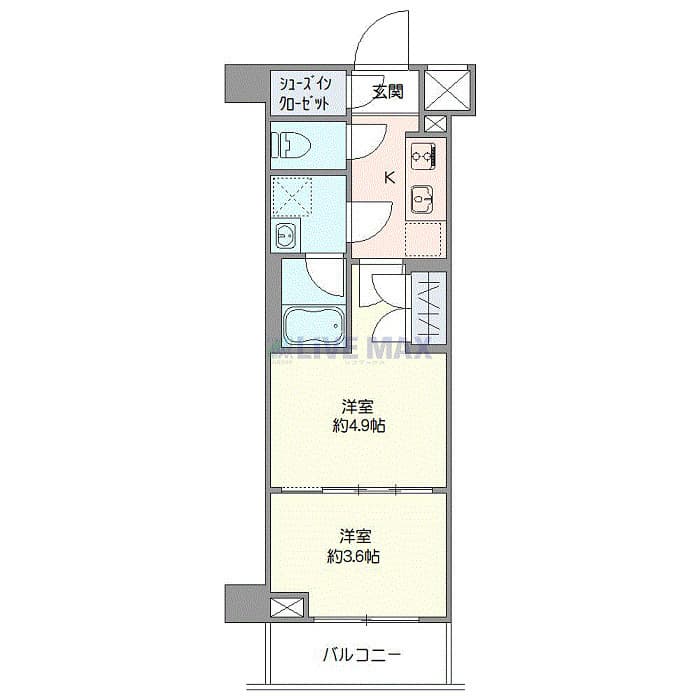 2Kの間取り図