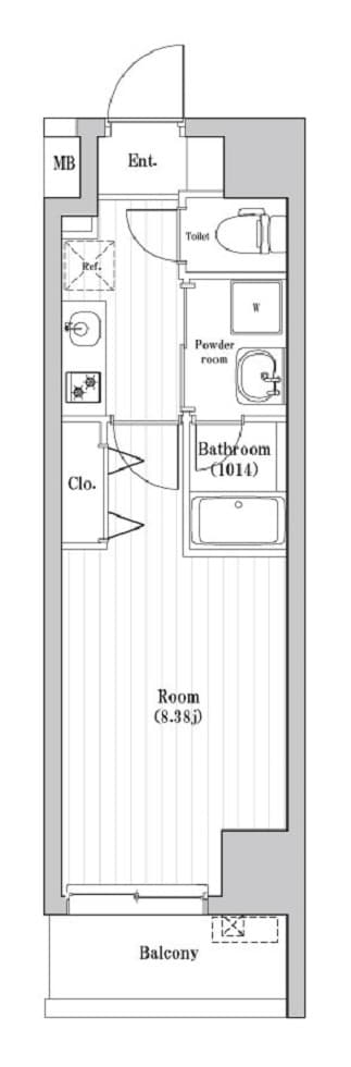 1Kの間取り図