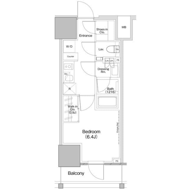 1Kの間取り図