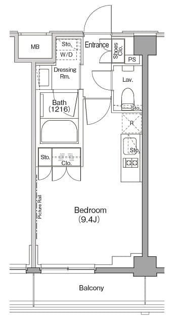 1Rの間取り図
