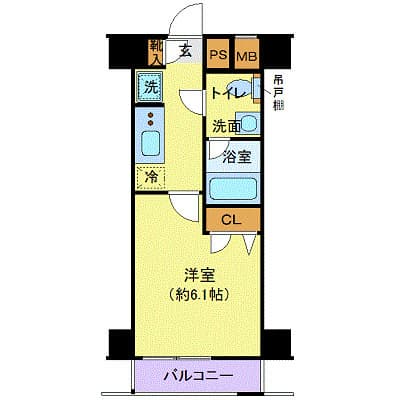 1Kの間取り図