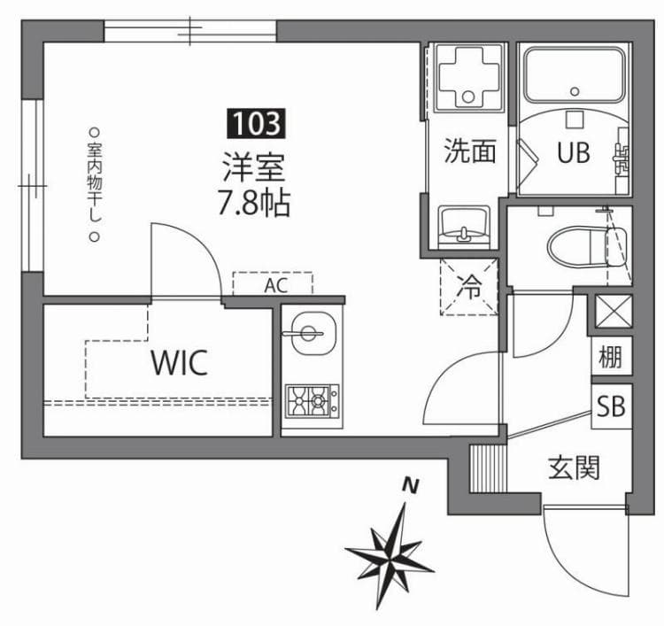 1Rの間取り図