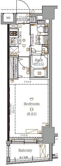 1Kの間取り図