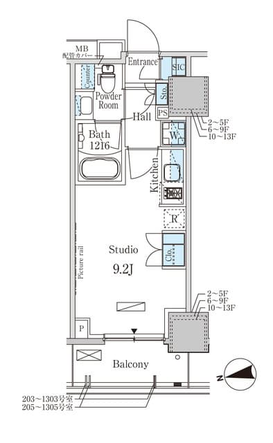1Rの間取り図
